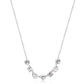 Brosway Symphonia BYM161 Women's Stainless Steel Necklace with Silver Crystals with Lobster Clasp Length 43 cm, Stainless Steel, Not Applicable