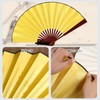 Doyime Gold Silver Fan, For Weddings, Blank Pattern, DIY Silk