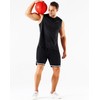 NELEUS Men's Workout Tank Tops Sleeveless Athletic Running Shirts,5160,Black/Grey/red,XL