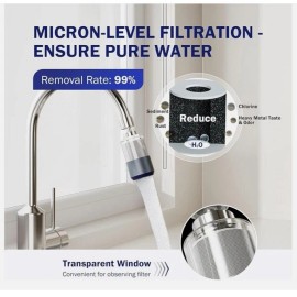 Frizzlife Sink Faucet extender with Water Filter - 360 ° Rotating head - Frizzlife