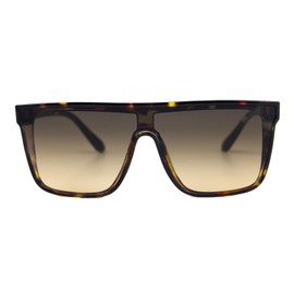 OSAGAMA Luxury Square Sunglasses for Women Men Unisex Lightweight Trendy Flat Top Sun Glasses Shades (Tortoise/Faded Brown)