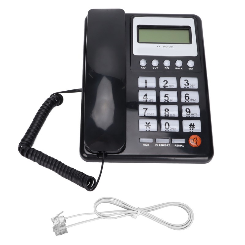 KXT8001CID Corded Telephone Multifunctional Wired Landline Phone with LCD Display