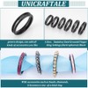 UNICRAFTALE 18pcs 6 Sizes Blank Core Ring Black Stainless Steel