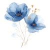 Serviettenshop 20 Blue Flower Pattern Napkins, 3-Ply, 33 x 33
