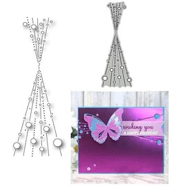 Bubble Spotty Line Metal Die Cuts, Bubble Spotty Line Metal Cutting Dies Cut Stencils Card Paper Craft DIY Template Metal Cutting Dies Album Embossing Paper Dies for Card Making Scrapbooking