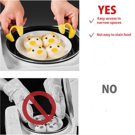 1 Pair Mini Silicone Finger Oven Mitts Heat Cold Dirty Hurt Resistant, Versatile Little Tool Such as Pot Holders, Finger Food Tongs, Coffee Filter Separators Clips (Blue)