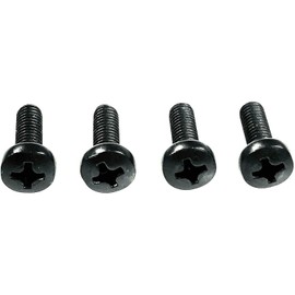 4 Pcs Black License Plate Screws for Lexus, Toyota, and Honda Models, Phillips Machine Pan Head 18-8, Stainless Steel Rear License Plate Screws, M6-1.0 x 16 mm Bolt, License Plate Fasteners