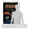 Breeze Decor First Men On Moon Burlap House Flag 2