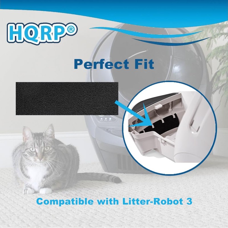 HQRP 6-Pack Carbon Filters Compatible with Litter-Robot 3 Cat Litter
