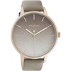 Oozoo Large Women's Watch with Leather Strap and 5-Minute Line