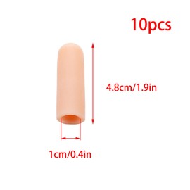 YUYUDEHM 10 PCS Gel Finger Cots, Silicone Finger Covers for Finger Cracking