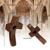 LearnToy Handheld Walnut Prayer Cross - Anxiety Relief Gift for
