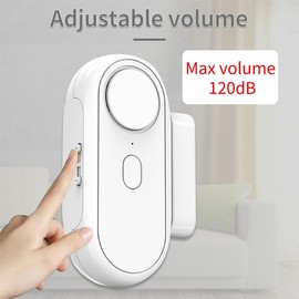 Personal Security Window and Door Alarm for Kids, Door Alarm When Opened, 120 Db Window Chime Alarms for Home, White Door Alarms for Kids Safety