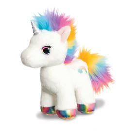 Aurora, Sparkle Tales 61415 12" Eldora Unicorn Plush Toy White Rainbow