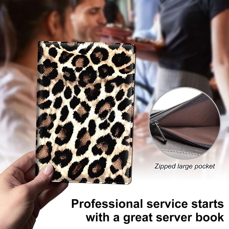 Server Book for Waitress – PU Leather Cute Server Organizer