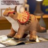 Soft Stuffed Triceratops Toy Cartoon Multi Function Stimulation Triceratops Plush