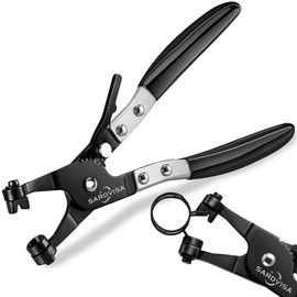 SARDVISA Hose Clamp Pliers, Heavy Duty Hose Clamp Tool with Locking Gear ＆ Black Non-Slip Handle, Professional Automotive Repair Tool for the Removal & Installation of Ring-Type and Spring Band Clamps