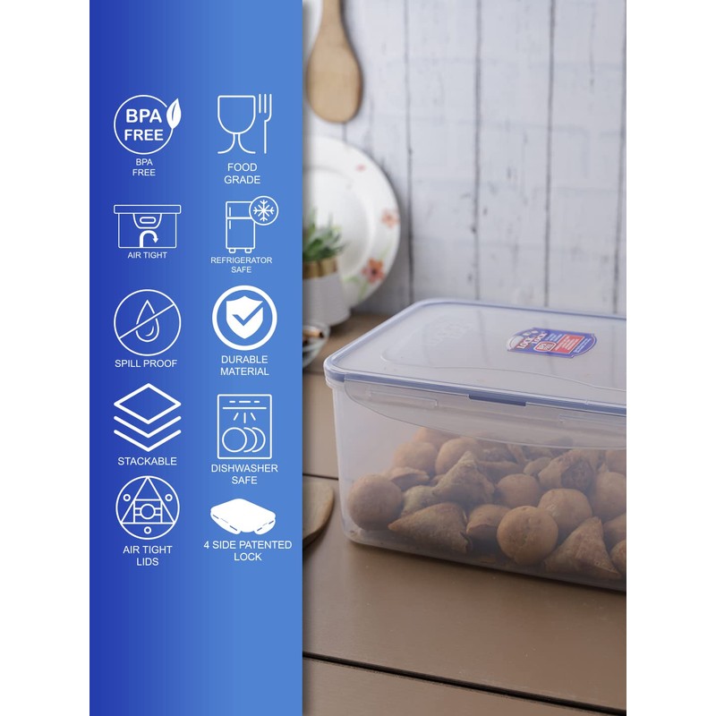 Lock & Lock HPL827 M Rectangular Clear Plastic Box 3.6