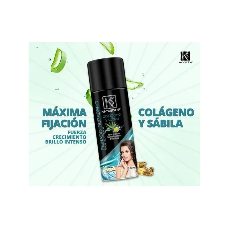 Kerashine Hair Fijador Colageno Y Sabila 320 C/u - 2