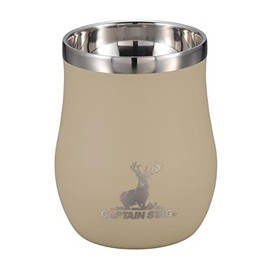 キャプテンスタッグ(CAPTAIN STAG) アウトドア コップ マグカップ マグ カップ タンブラー 香る 真空二重タンブラー 240ml 保温保冷 ステンレス製 ベージュ UE-3578