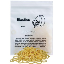 100 Pack Orthodontic Elastics Dental Rubber Bands Intraoral Elastic Bands Black Fox(Light, 3.5 Oz, 1/4'')