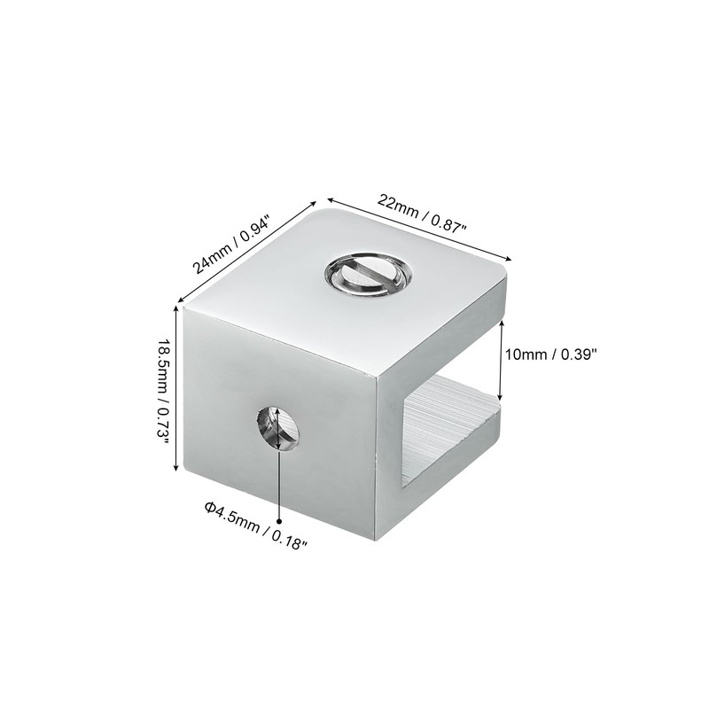QUARKZMAN Glass Holder Glass Clamp Glass Shelf Clamp, Pack of