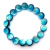 GOLD STONE Luminous Hateruma Blue Firefly Glass Bracelet, 0.5 inch