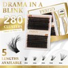 FEEGO 60D+80D Fluffy Look D Curl DIY Lashes Extension Kit