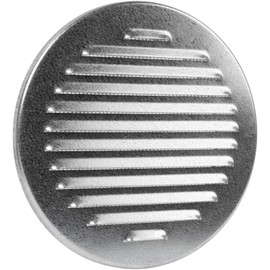 Vent Systems 6'' Inch Galvanized Steel Vent Cover with Integrated Mesh - Round Metal Air Vent Louver with Long Flange - HVAC Ventilation Grille for Bathroom, Home, Office, Kitchen