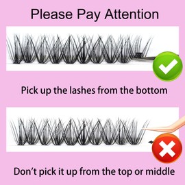 Eyelash Clusters LAUBESS Lash Clusters Individual Lashes Mixed Tray Cluster Lashes Kit DIY Lash Extensions at Home Fake Lashes Soft (30D-0.07D-9-16Mix)
