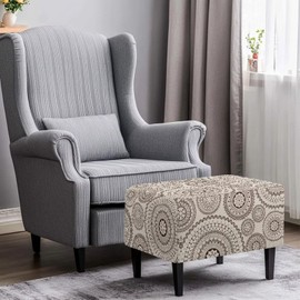 Tnasranmo Gear Ottoman Covers Slipcover Rectangle,Easy Going Ottoman Slip Cover,Bar Stool Covers Waterproof, Footstool Pouf Footrest Sofa Slipcovers,Furniture Vanity Bench Protector,Easy Care