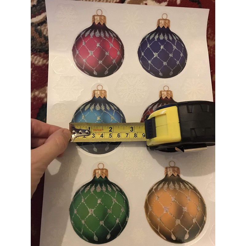 2 sheets of Christmas stained glass Bauble Snowflake Window Stickers