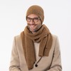 Stetson Camel Wool Scarf, Plain Scarf, Elegant Knitted Scarf, Wool