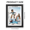 7x5 Black Picture Frame, Thin Border Photo Frame with Stand,