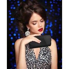 TINDTOP Clutch Purses for Women Handbags for Formal Wedding Evening Party Cocktail Prom Crossbody Shoulder Envelope Bag