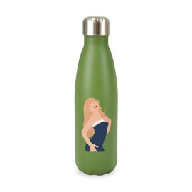 New Spirit Original Drawn illustration of Sabrina Carpenter Trending Trend Cute screw top lid stainless steel water bottle drinks cup water bottle refill cute fun explore travel
