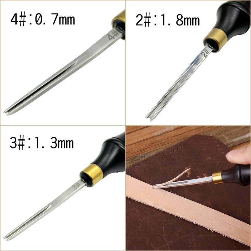 Active Island a078 Leather Craft Leather Tool Edger, Stainless Steel,