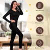 Patelai 2 Set Thermal Underwear Warm Fleece Lined Leggings and