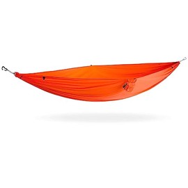 KAMMOK: Roo Single Hammock | Made from Strong & 100% Recycled Water Resistant Ripstop Fabric | Comfortable, Packable, Lightweight (Lifetime Adventure Grade Warranty), Ember Orange