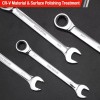 WORKPRO 14 PIECE Ratcheting Combination Wrench Set Metric&SAE with Roll