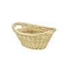 Small oval natural willow heavy rimmed laundry basket (UW-8802A)