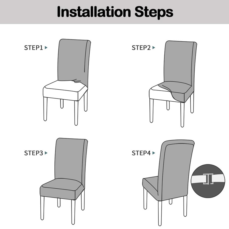 Zindoo Stretch Chair Covers for Dining Room, High Back Dining