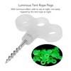 Outdoor Luminous Tent Stakes Stainless Steel Screw Ground Anchors Peg