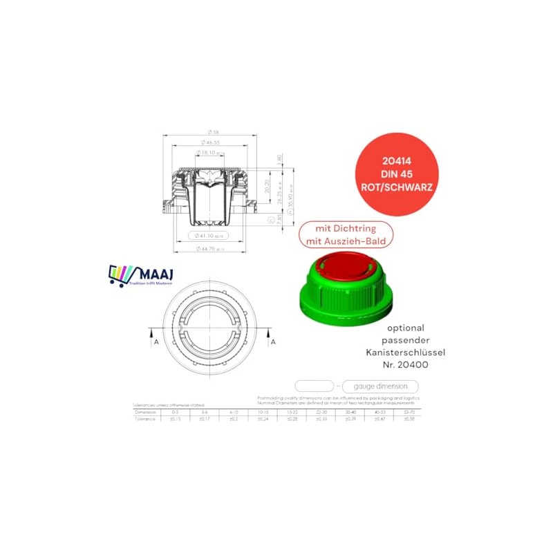 MAAJ Canister Empty Selectable Lid 3 or 5 or 10