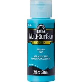 FolkArt Multi-Surface Satin Acrylic Paint, Aqua, Small