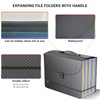 File Organiser Box Files Folder Document Organiser with Handle,25 Pockets