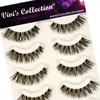 False Eyelashes 5 Pairs Reusable Lashes Handmade Natural Thick Fake