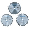 3pc 190mm TCT Circular Saw Blades 20/24 and 40 Teeth