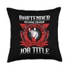Bartender Because Miracle Worker Isn't Job Title Bartender Throw Pillow