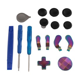 13-in-1 Metal Swap Thumbsticks, Game Controller Pads, Thumbstick D Pads Parts, Metal Mod 6 Swap Joysticks 4 Paddles 2 D Pads with Installation Tools for XboxElite